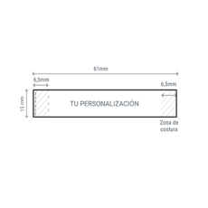 dimensiones de la etiqueta de tela para coser