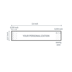 Mine4Sure personalized sewing labels dimensions