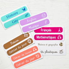 éiquettes ecole fournitures