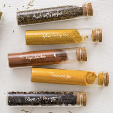 individually personalised stickers for pantry organisation and spice jars