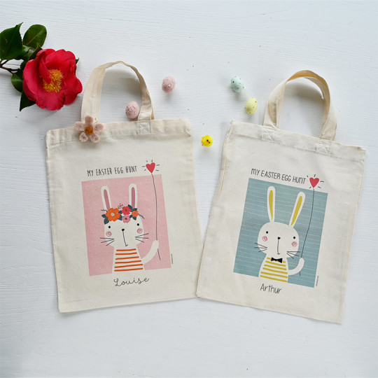 Personalised totebag for the Easter Egg hunt