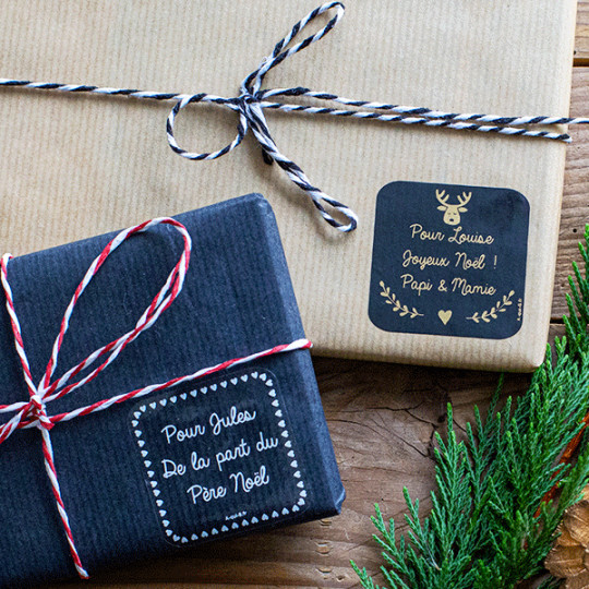 Les étiquettes cadeaux de Noël - Le Monde de Bibou - Cadeaux personnalisés