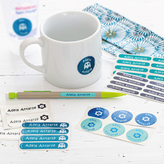 Pack de pegatinas personalizadas para marcar el material de