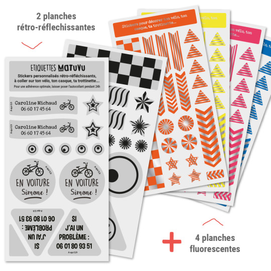 Stickers Réfléchissants pour Vélo la Nuit