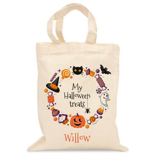 Halloween Monogram Tote Bag