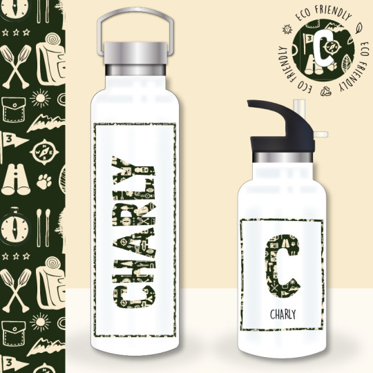 Botella de agua térmica personalizada - Botellas aisladas al vacío  personalizadas, Fabricante de parches tejidos y bordados