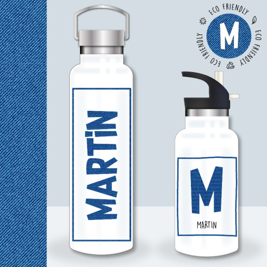 Botella de agua térmica personalizada - Botellas aisladas al vacío  personalizadas, Fabricante de parches tejidos y bordados