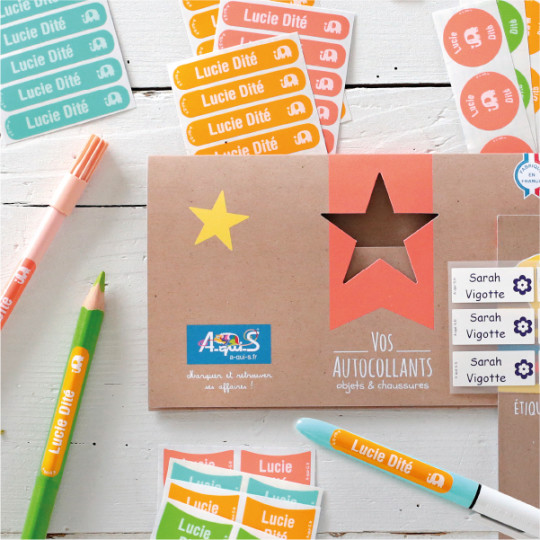 Pack Ecole Etiquettes Vetements Fournitures 0 Solvant A Qui S