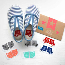 left right personalised shoe stickers