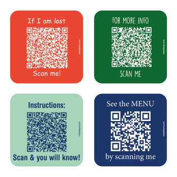 Personalised QR code stickers