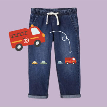 patchs thermocollants pompier vêtements enfants