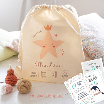 Personalised 
new baby gift and milestone cards