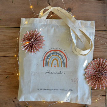 tote bags personnalisés avec arc-en-ciel