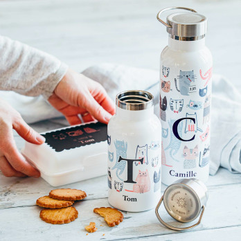 botella isotérmica y caja para la merienda