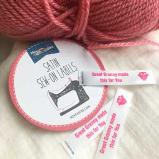 Simple Wool Design Personalised Knitting Labels