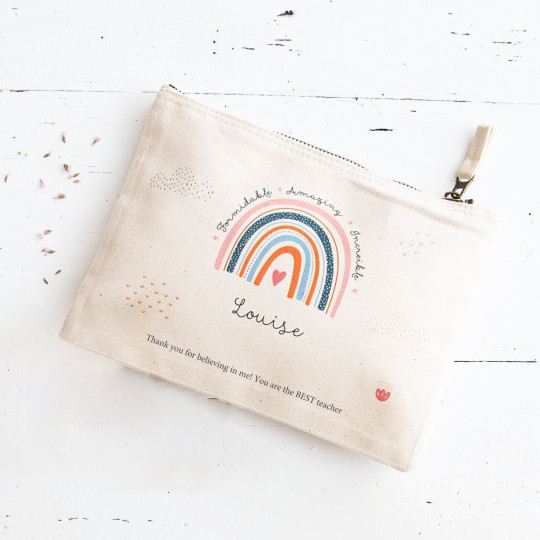 personalised pouch rainbow