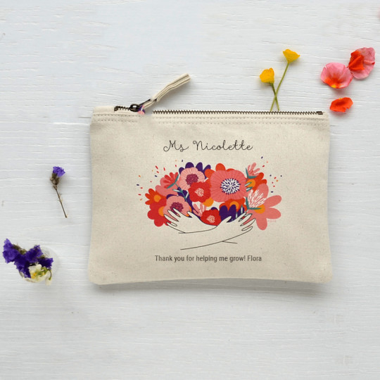 Personalised pouch for teacher's appreciation week