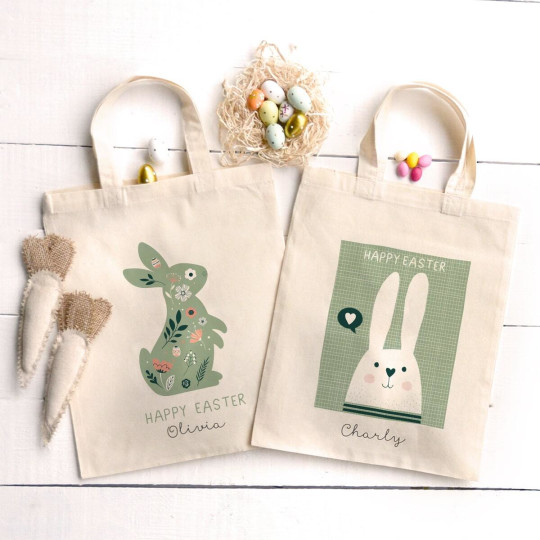 Personalised Easter Gift Bags Medium or Large Bags Any Name & Colours Treat Bag