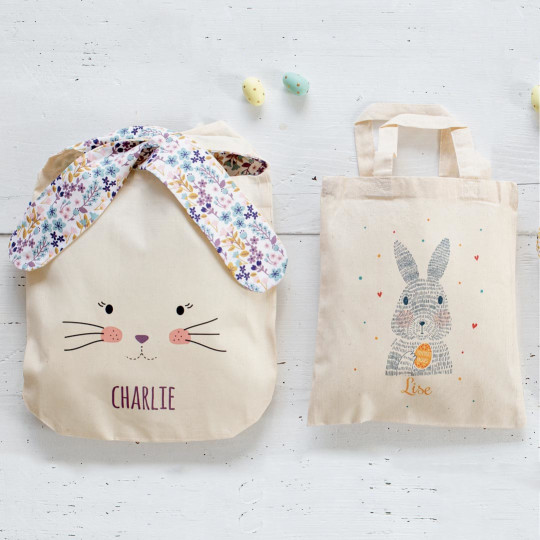 BL_ Easter Egg Basket Bag Kids Bunny Bags Carry Eggs Candy Gifts Cute Handba HN 