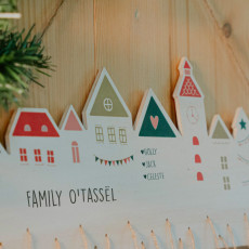Personalized wooden Christmas countdown calendar