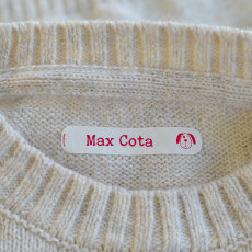 etiquetas termoadhesiva para marcar la ropa de niños y mayores