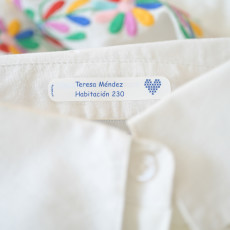 etiquetas personalizadas termoadhesivas para marcar la ropa de la residencia