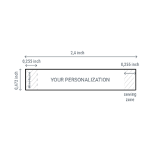 Mine4Sure personalised sewing labels dimensions