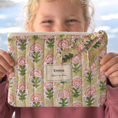 trousse en coton tissu indien à personnaliser