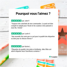 Pack Ecole, étiquettes vêtements & fournitures - 0% Solvant