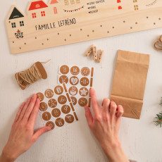 Calendrier de l'avent personnalisé Kit DIY de 24 pochettes à remplir