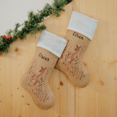 Chaussettes de Noël personnalisées avec un prénom, made in France