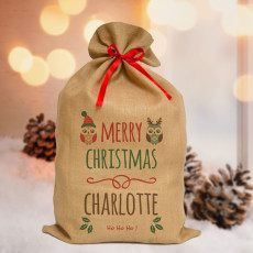 personalised hessian santa sacks