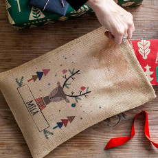 Customized Santa sack burlap