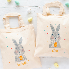 bolsita tote bag huevos de pascua conejitos