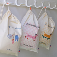 sac coton pour affaires de rechanges crèche et école