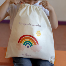 Bolsa de ropa de recambio personalizada con el nombre