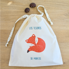 bolsa de algodón zorro