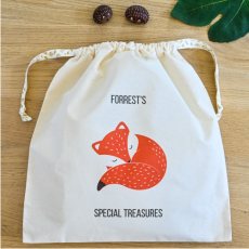 Personalised cotton drawstring bag