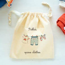 Personalised cotton drawstring bag