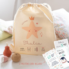 Personalised 
new baby gift and milestone cards