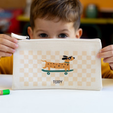 trousse personalisée teckel garçon