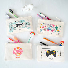 trousse personnalisée différents motifs