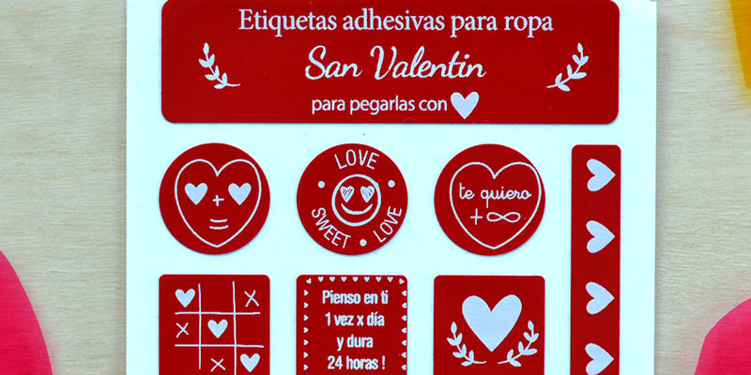 Pegatinas de San Valentín personalizadas