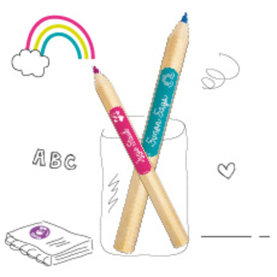 Personalized Pencil Kids Name Labels Mini Stick