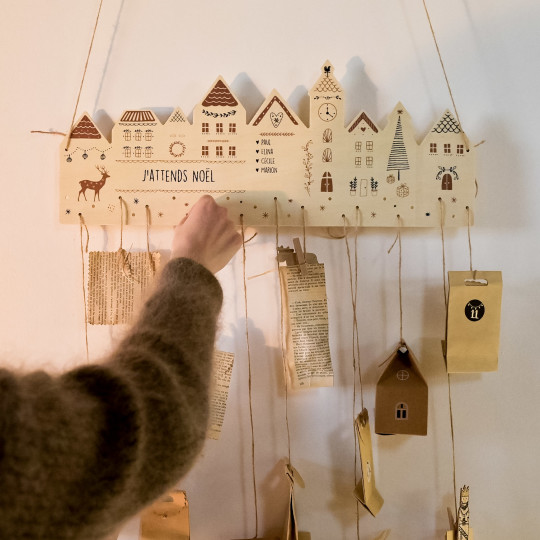 calendrier personnalisé bois