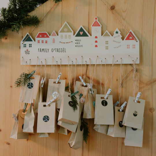 Personalized advent wood calendar | Mine4Sure