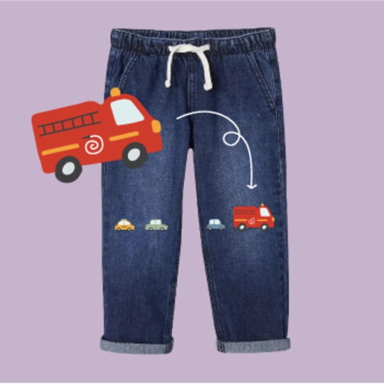 patchs thermocollants pompier vêtements enfants
