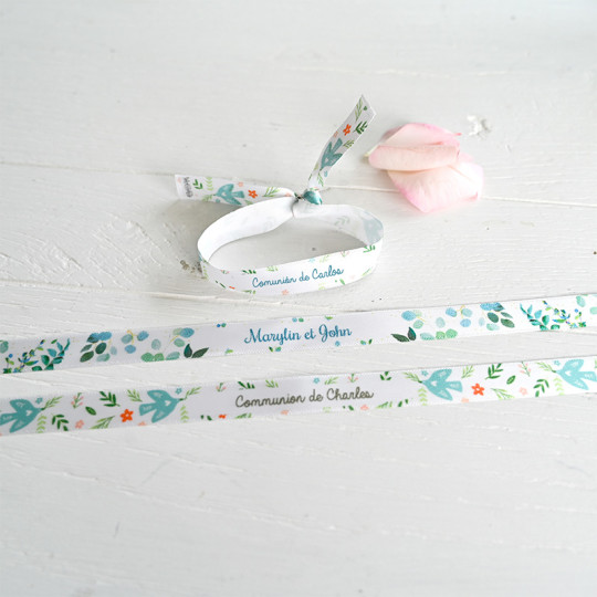 Pulseras personalizadas con el nombre para celebraciones, comunión, bautizo, boda.