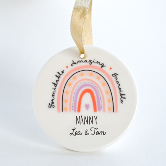 personalised ceramic round ornaments