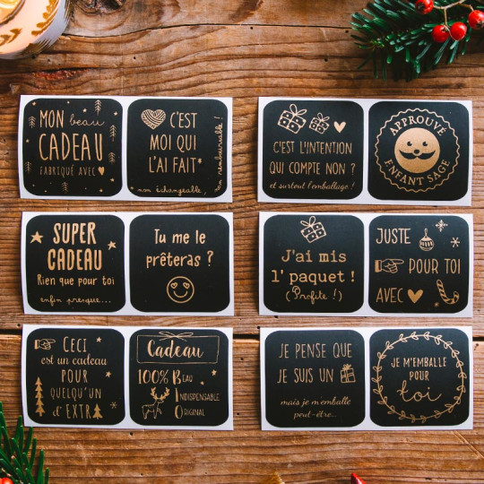 Etiquettes cadeaux de Noël personnalisées